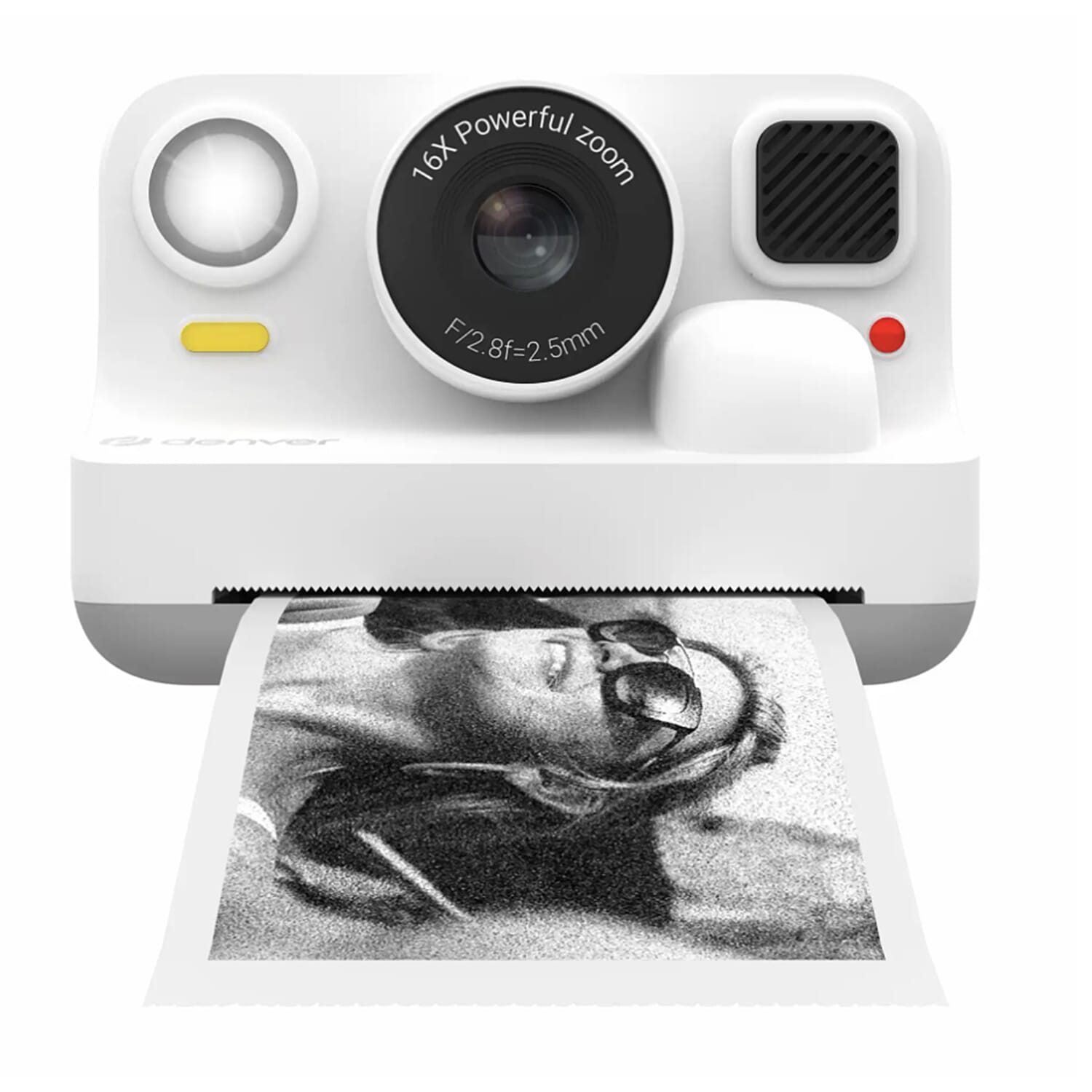 Kids Instant Print Camera With Thermal Zero-Ink Digital Camera - Bluetooth Smartphone Connection for Mobile Printing - PP-40 Paper Roll & PSP-43 Sticker Roll - White