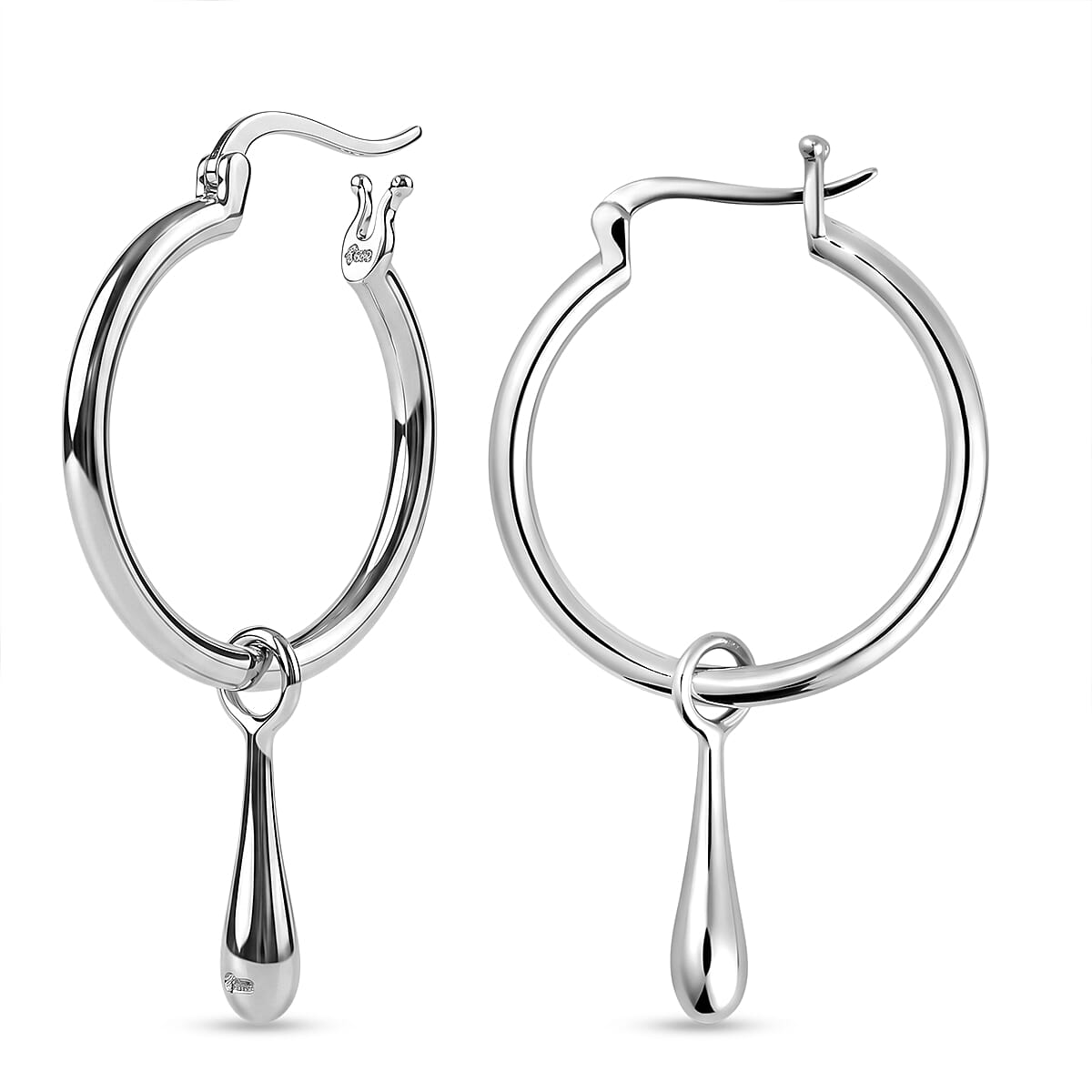 LUCY Q - Rhodium Overlay Sterling Silver Earring with Clasp
