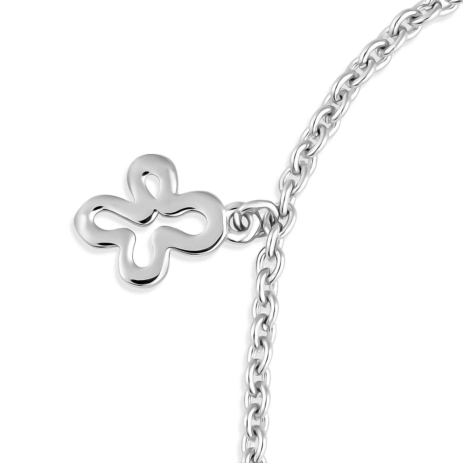 LUCY Q - Rhodium Overlay Sterling Silver Bracelet (Size - 7.5)