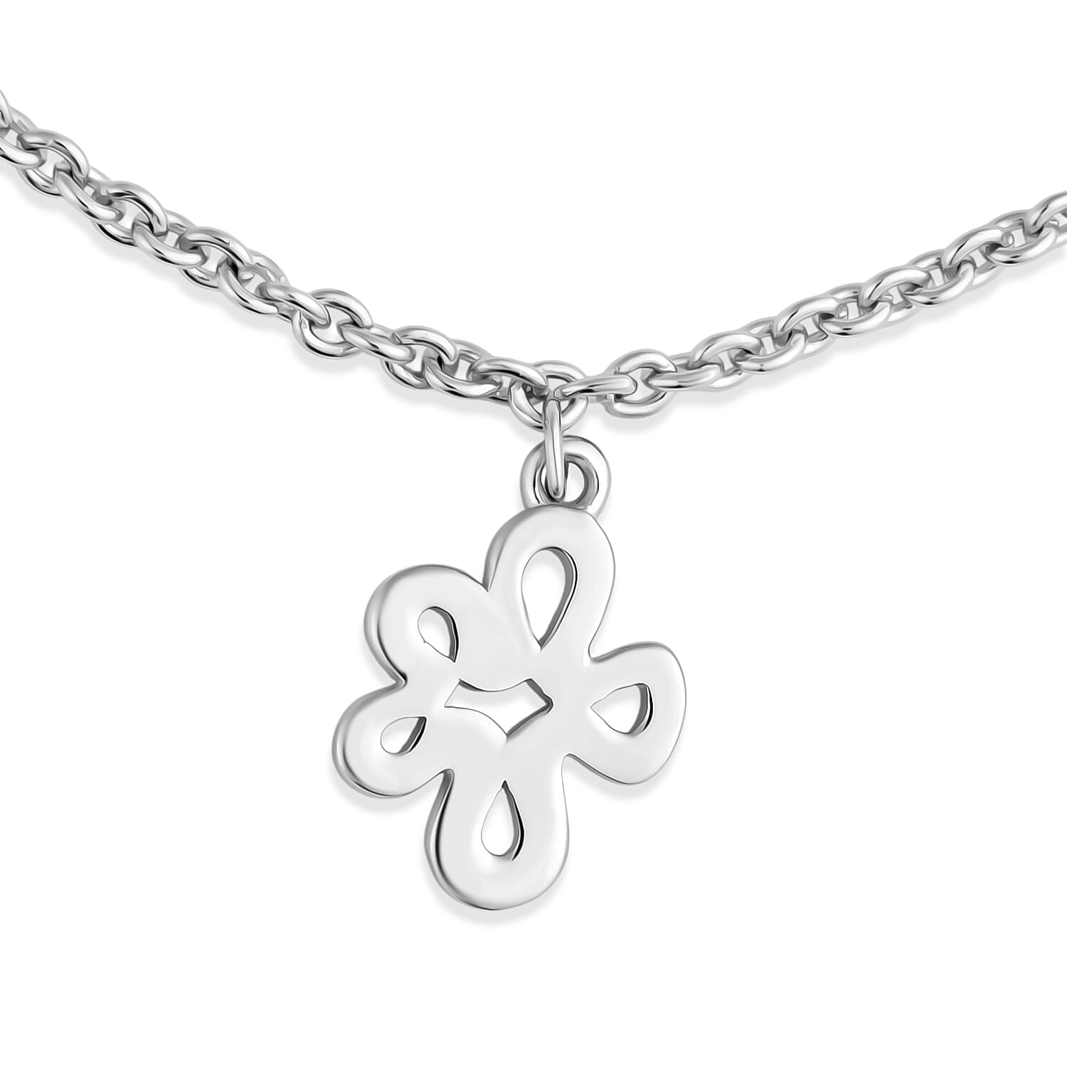 LUCY Q - Rhodium Overlay Sterling Silver Bracelet (Size - 7.5)
