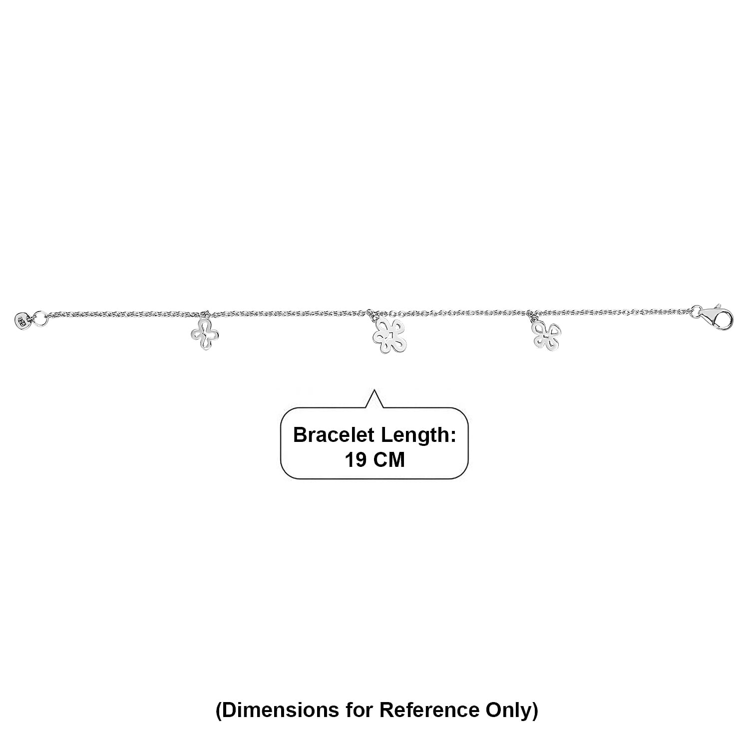 LUCY Q - Rhodium Overlay Sterling Silver Bracelet (Size - 7.5)