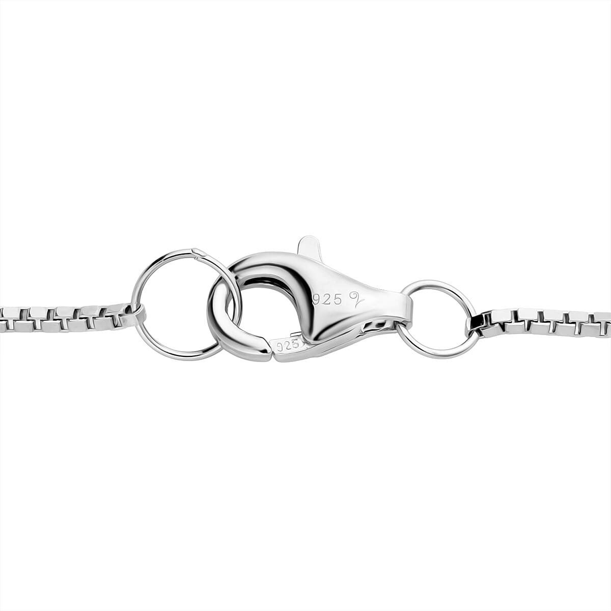 LUCY Q - Rhodium Overlay Sterling Silver Splash Pendant with Chain (Size-18)