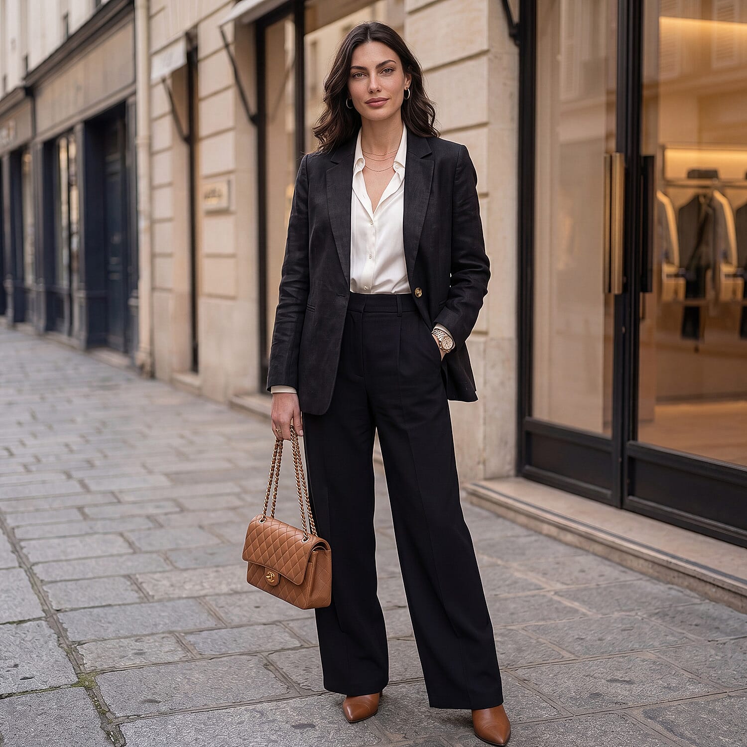 Charlotte West Linen Blazer
