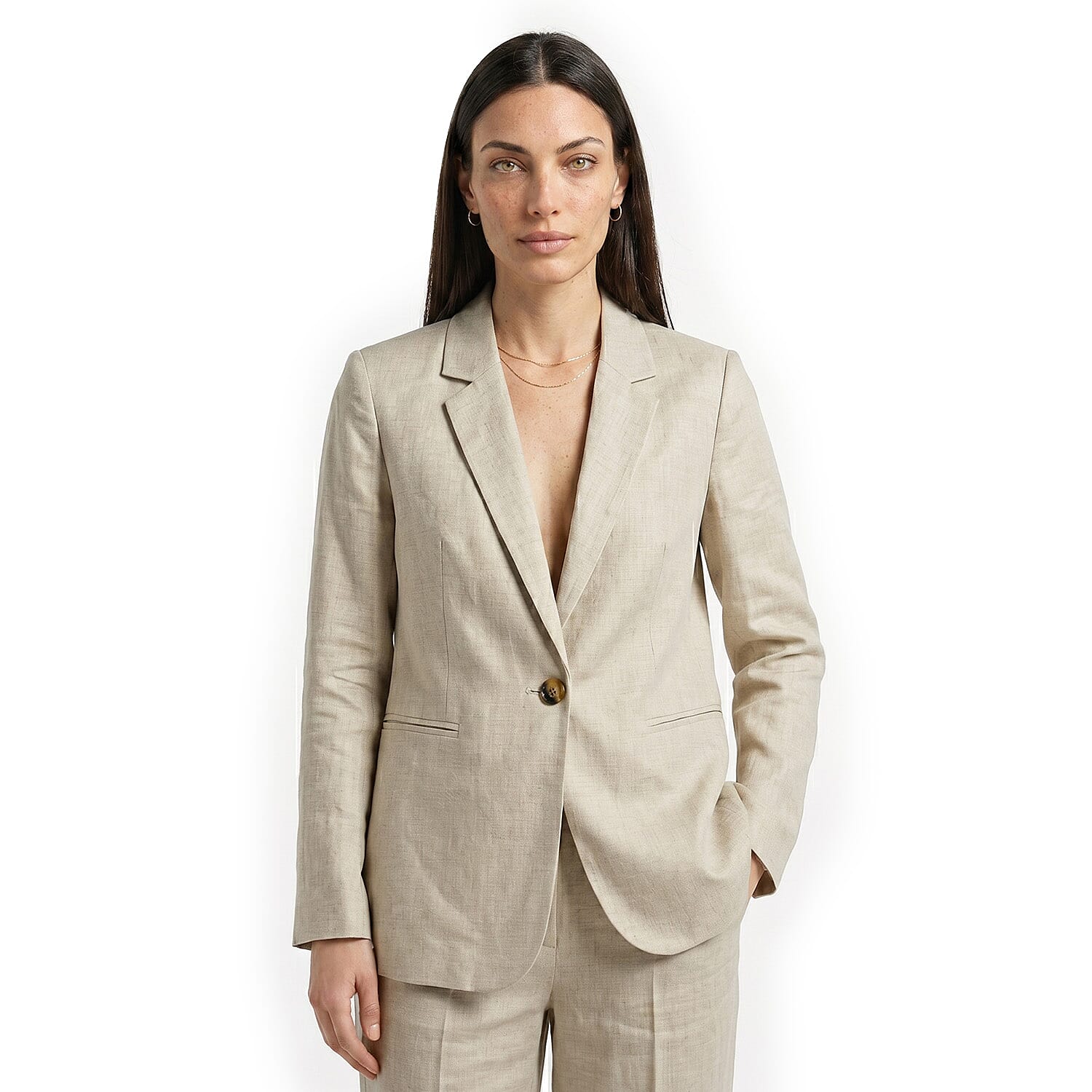 Charlotte West Linen Blazer