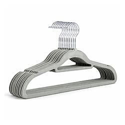 Pack of 50 Velvet Hangers - Grey
