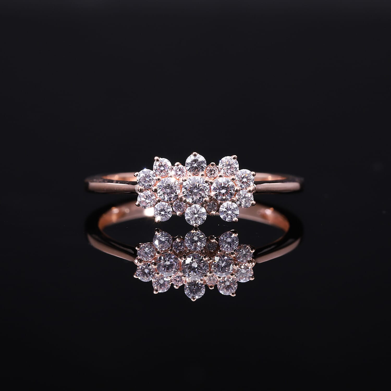 10K Rose Gold VS-SI Pink Diamond VS-SI Ring, Gold Wt.2 Gms  0.500  Ct.