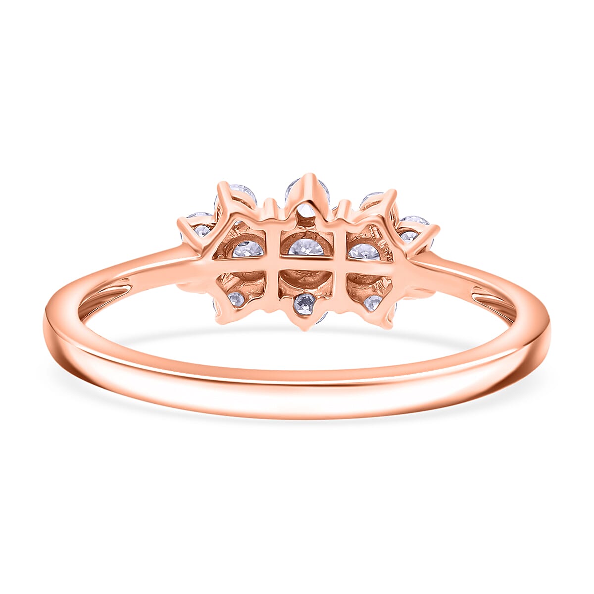 10K Rose Gold VS-SI Pink Diamond VS-SI Ring, Gold Wt.2 Gms  0.500  Ct.