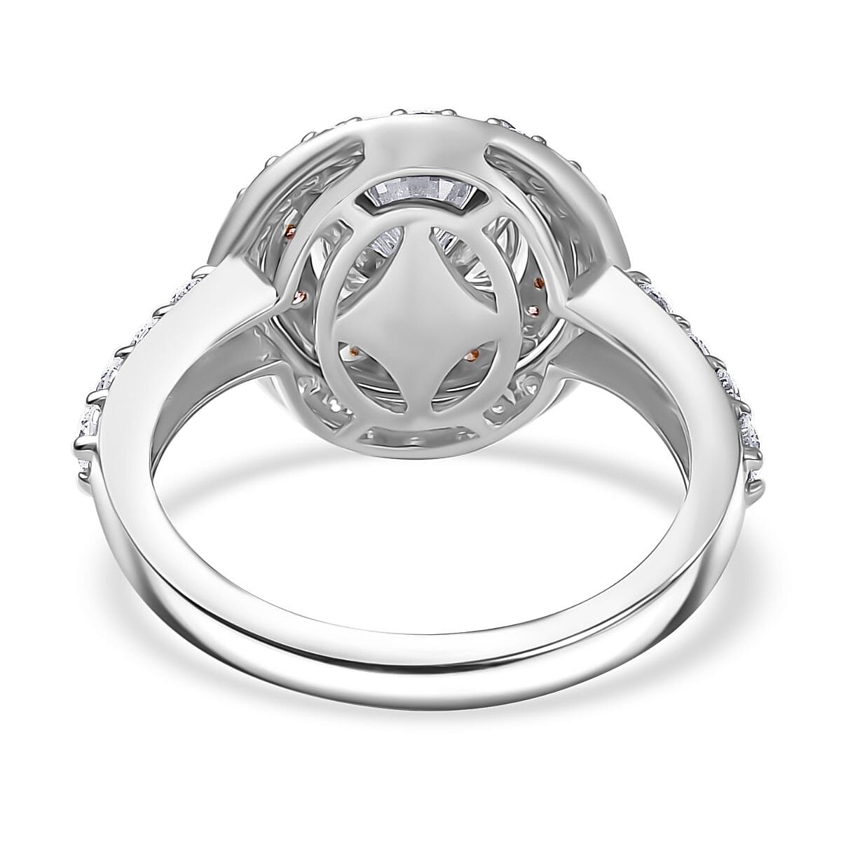 950 Platinum Lab Grown Pink Diamond VS - VS-EF Main Stone With Side Stone Ring Platinum Mix Metal Wt.7 Gms  3.000  Ct.