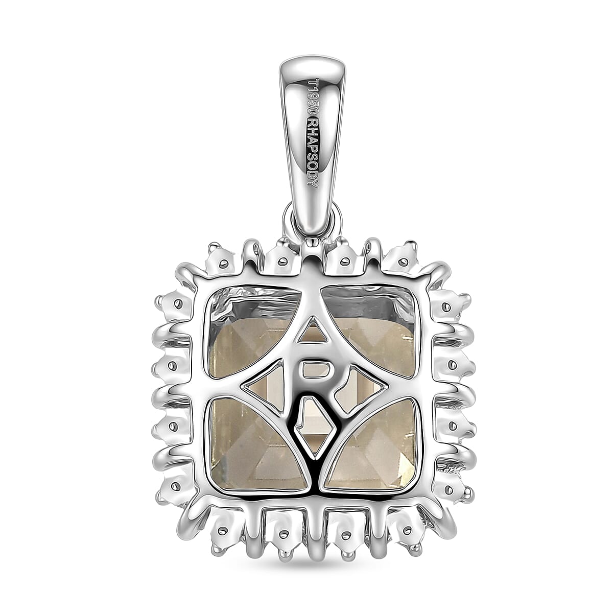 Rhapsody - 950 Platinum AAAA Turkizite & VS-E-F White EARTH MINED Diamond Halo Pendant 4.74 Ct, Platinum Wt. 3.94 Gms