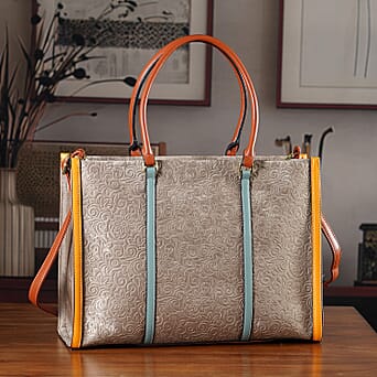 https://tjcuk.sirv.com/Products/85/2/8524363/PU-Patterned-Tote-Bag-Size-42x14x30-cm-Khaki_8524363_1.jpg?w=342&h=342