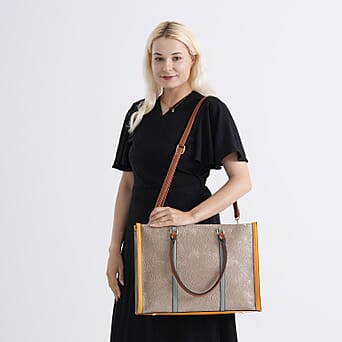 https://tjcuk.sirv.com/Products/85/2/8524363/PU-Patterned-Tote-Bag-Size-42x14x30-cm-Khaki_8524363_2.jpg?w=342&h=342