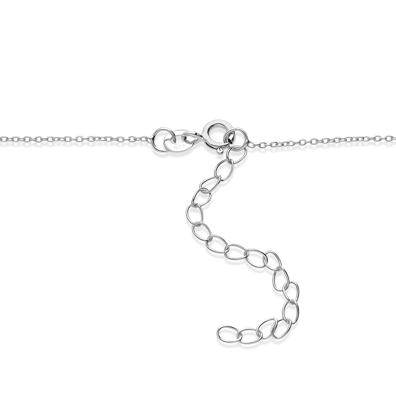 Luxuriant Lab Grown Diamond Necklace (Size - 18) in Rhodium OverlaySterling Silver  0.997  Ct.