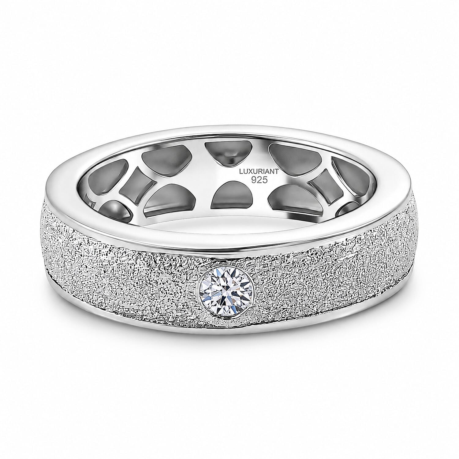 LUXURIANT Lab Grown Diamond (SI-G-H) Band Ring in Sterling Silver