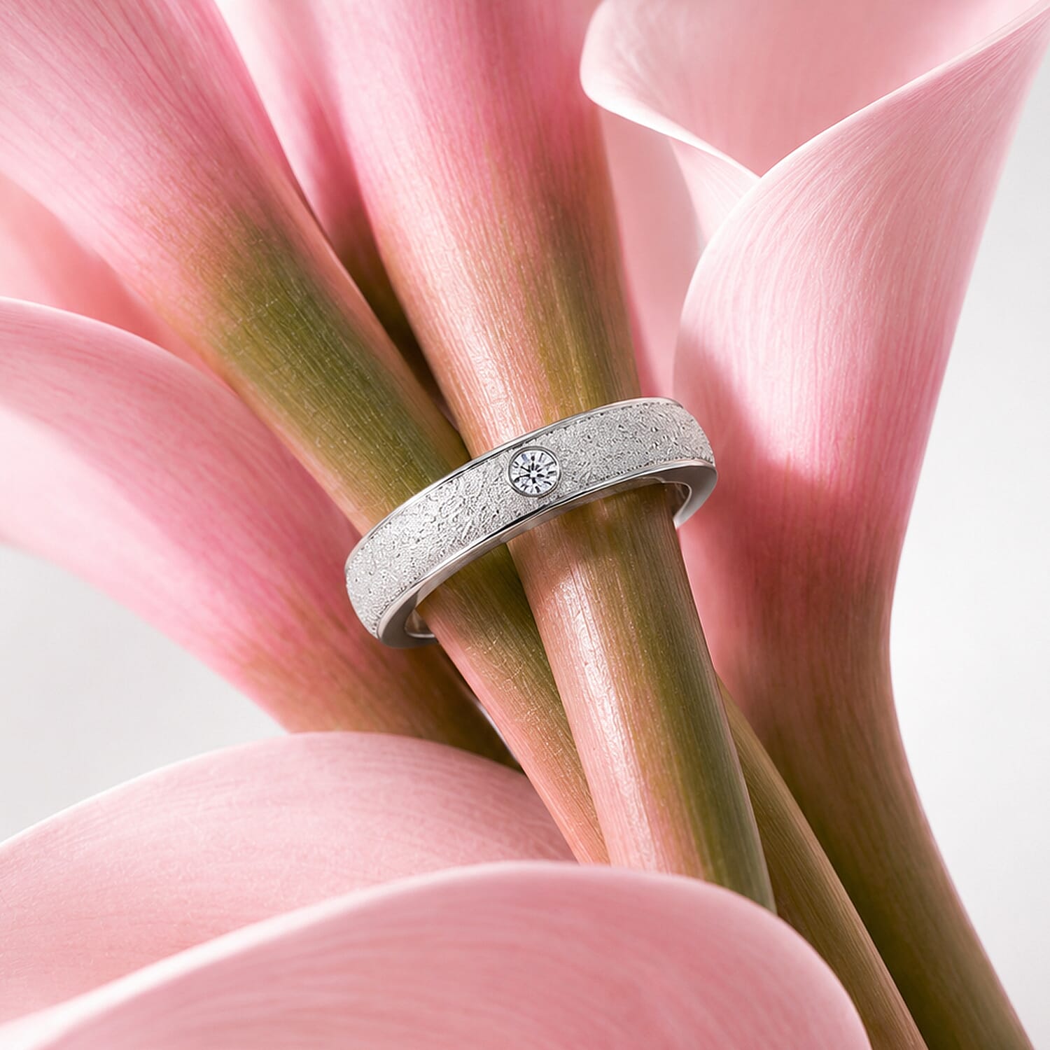 LUXURIANT Lab Grown Diamond (SI-G-H) Band Ring in Sterling Silver