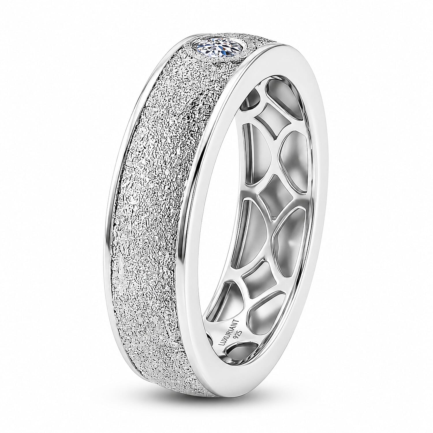 LUXURIANT Lab Grown Diamond (SI-G-H) Band Ring in Sterling Silver