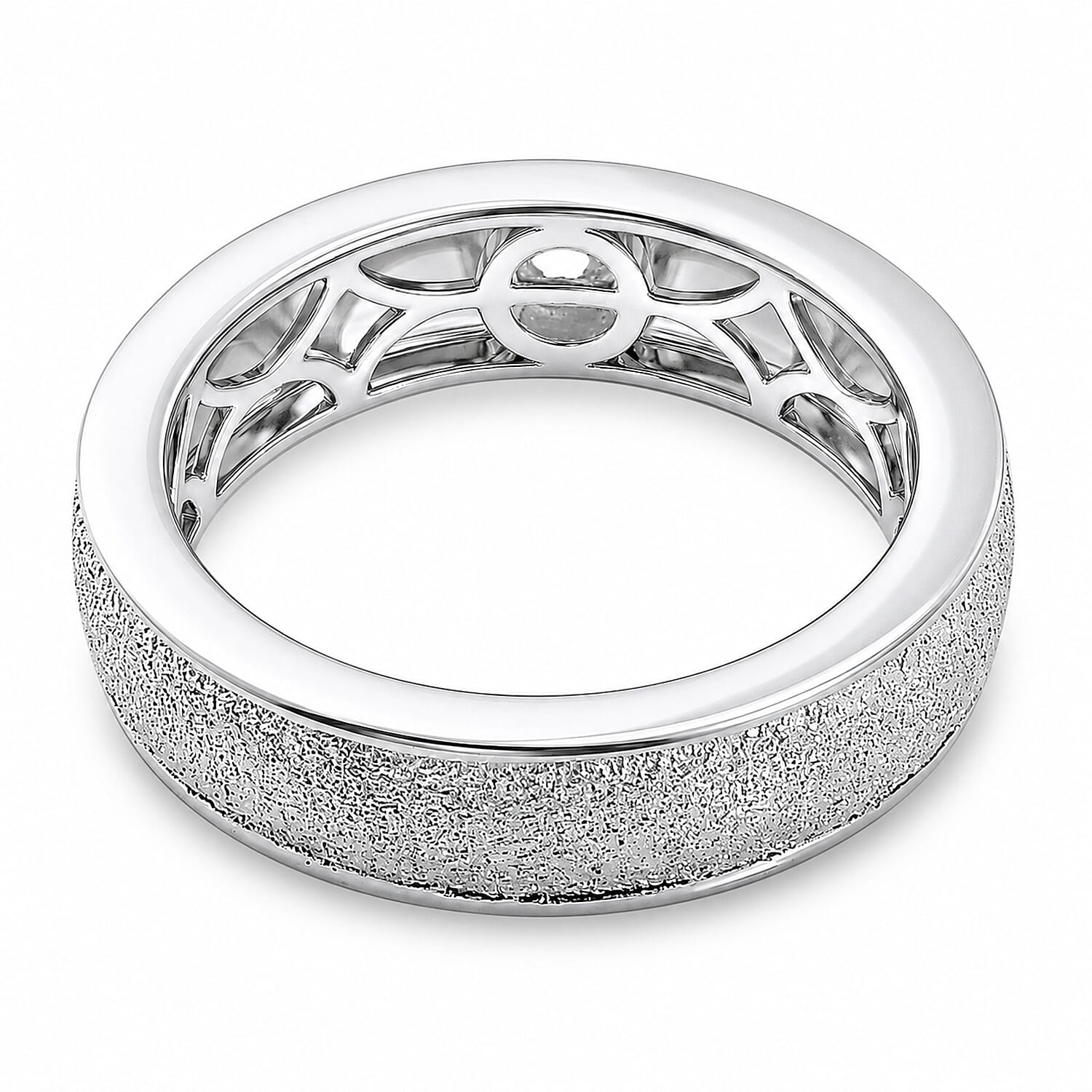 LUXURIANT Lab Grown Diamond (SI-G-H) Band Ring in Sterling Silver