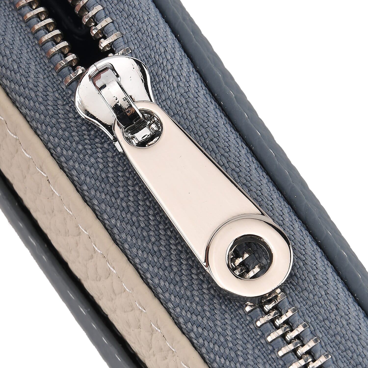 Leather Patterned Wallet (Size 11x8x2 cm) - Blue