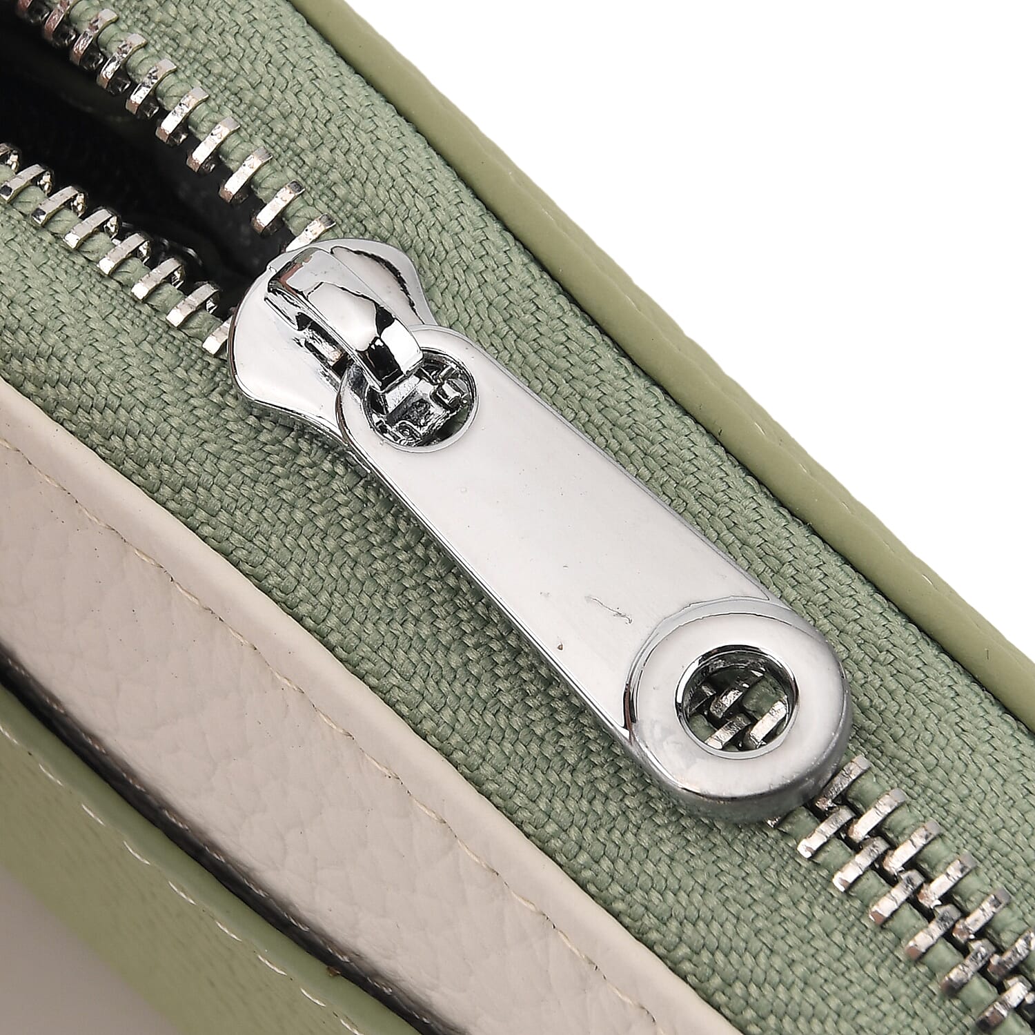 Leather Patterned Wallet (Size 11x8x2 cm) - Green