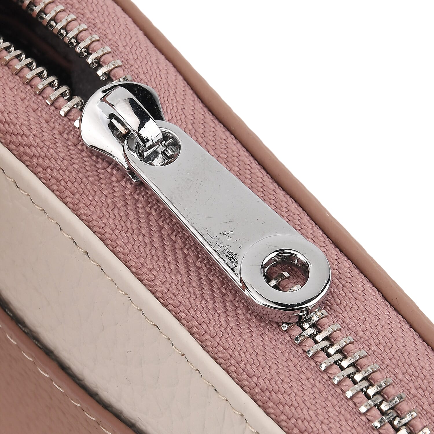 Leather Patterned Wallet (Size 11x8x2 cm) - Pink