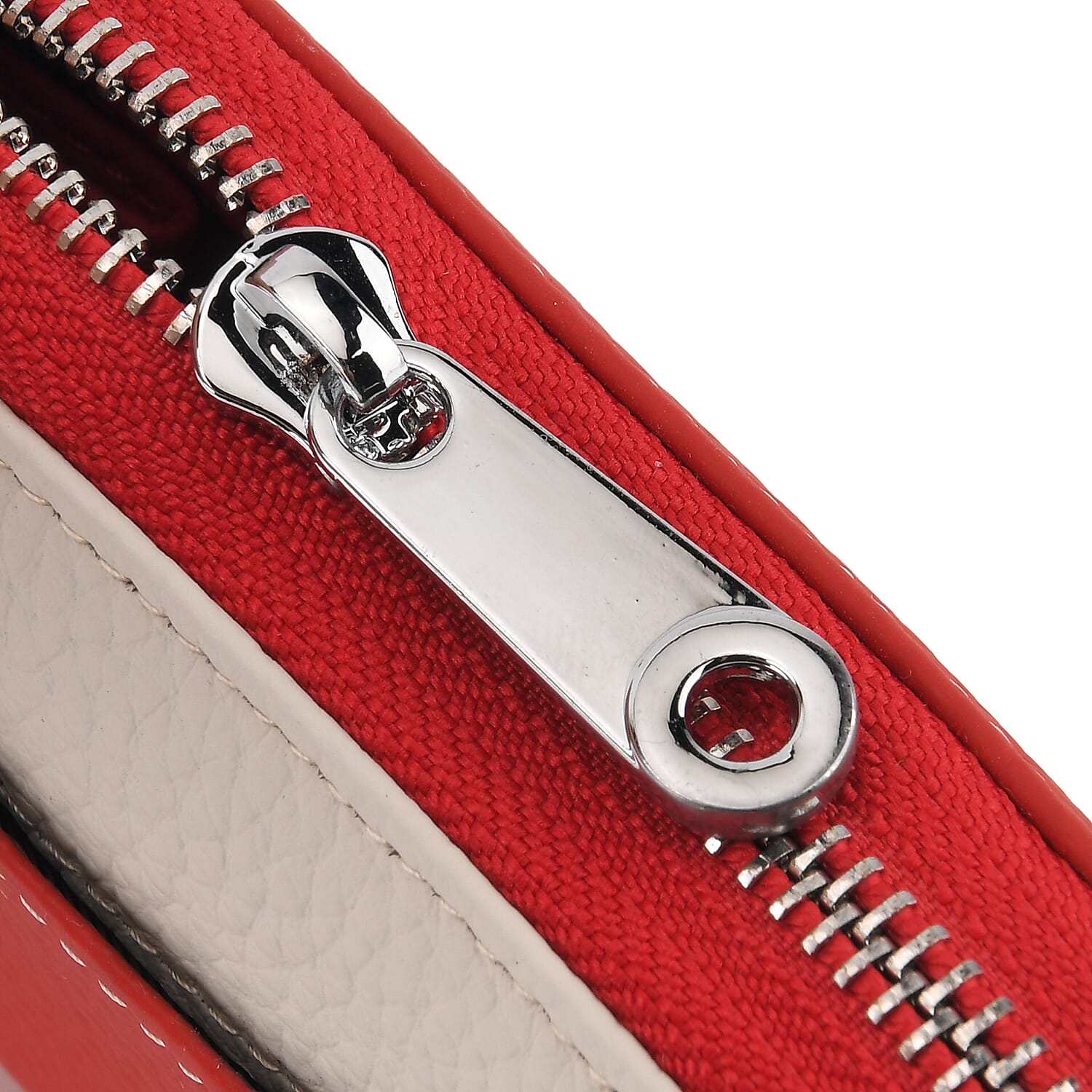 Leather Patterned Wallet (Size 11x8x2 cm) - Red