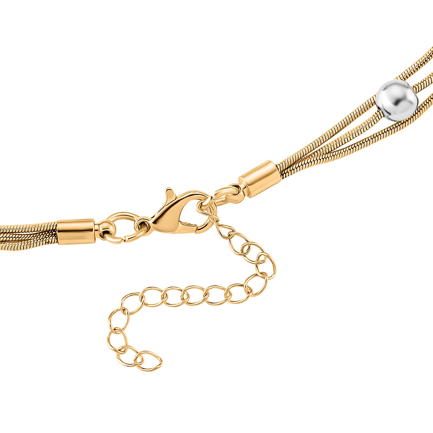 Necklace (Size - 20-2 Ext) in Gold, Rose & Silver Tone