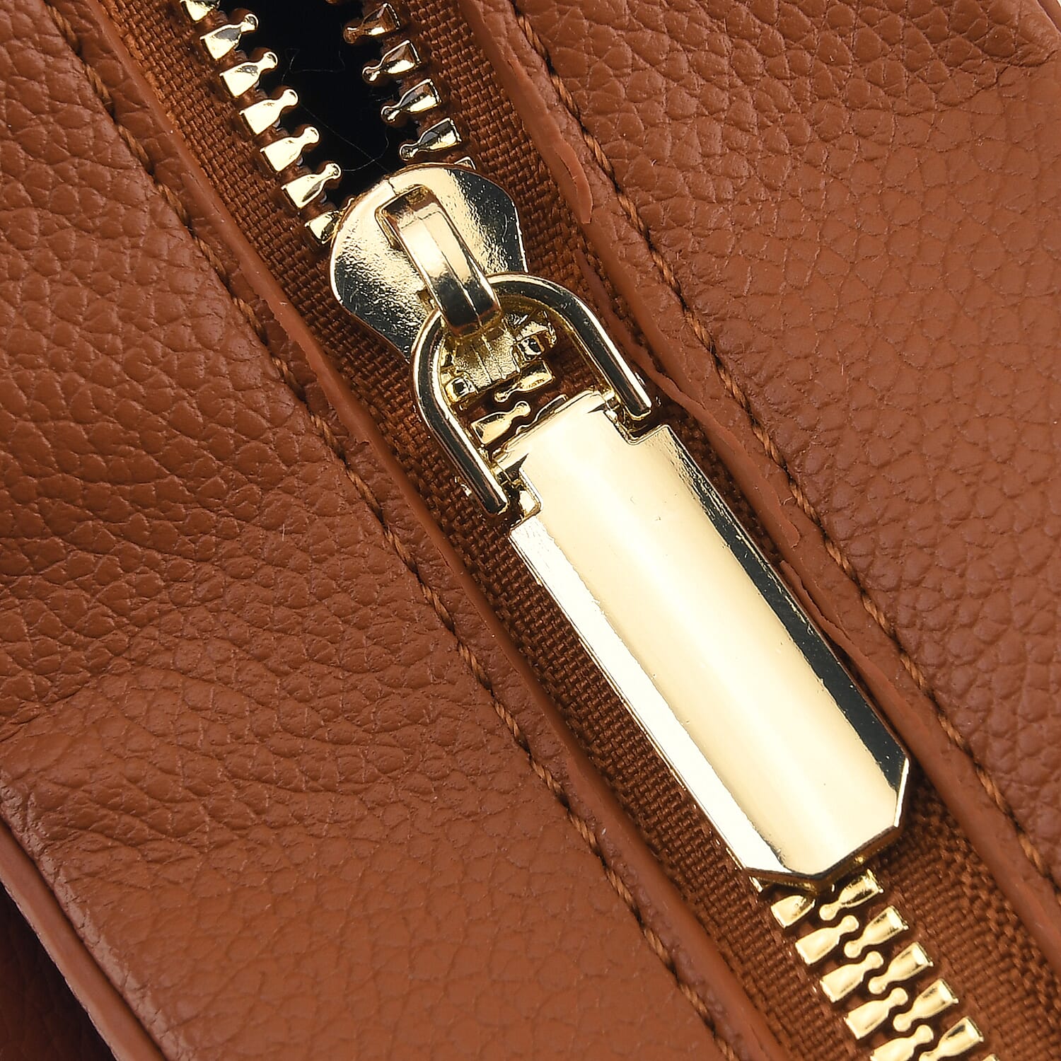 Designer Heart-Shaped Crossbody Bag with Chain Strap - Tan