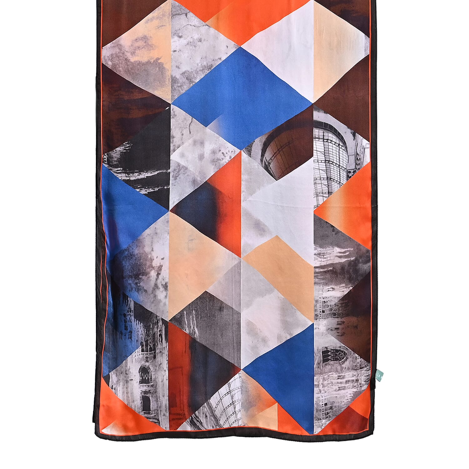 La Marey 100% Mulberry Silk Printed Scarf (170 x 55cm) - Multicolour