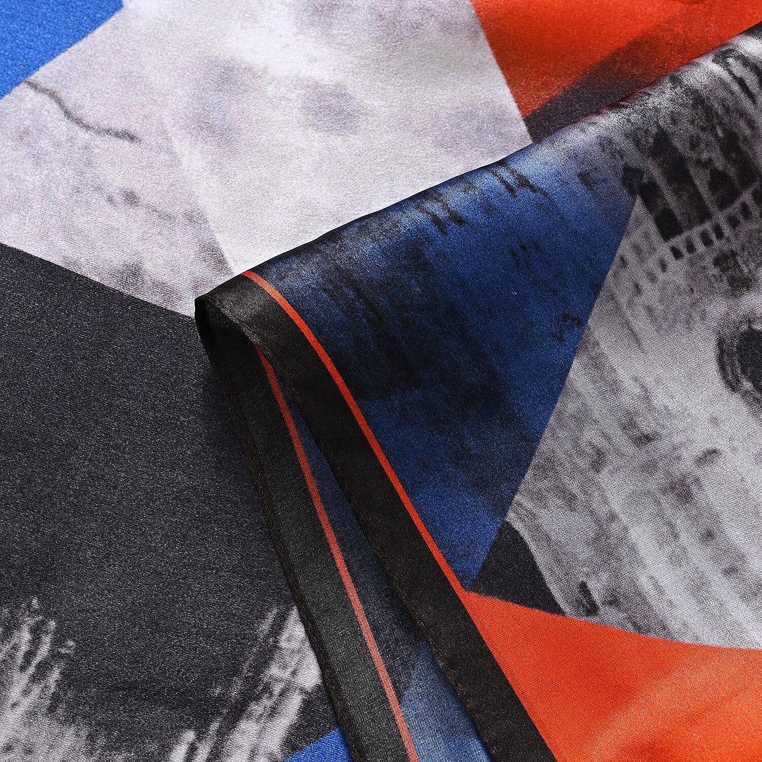 La Marey 100% Mulberry Silk Printed Scarf (170 x 55cm) - Multicolour