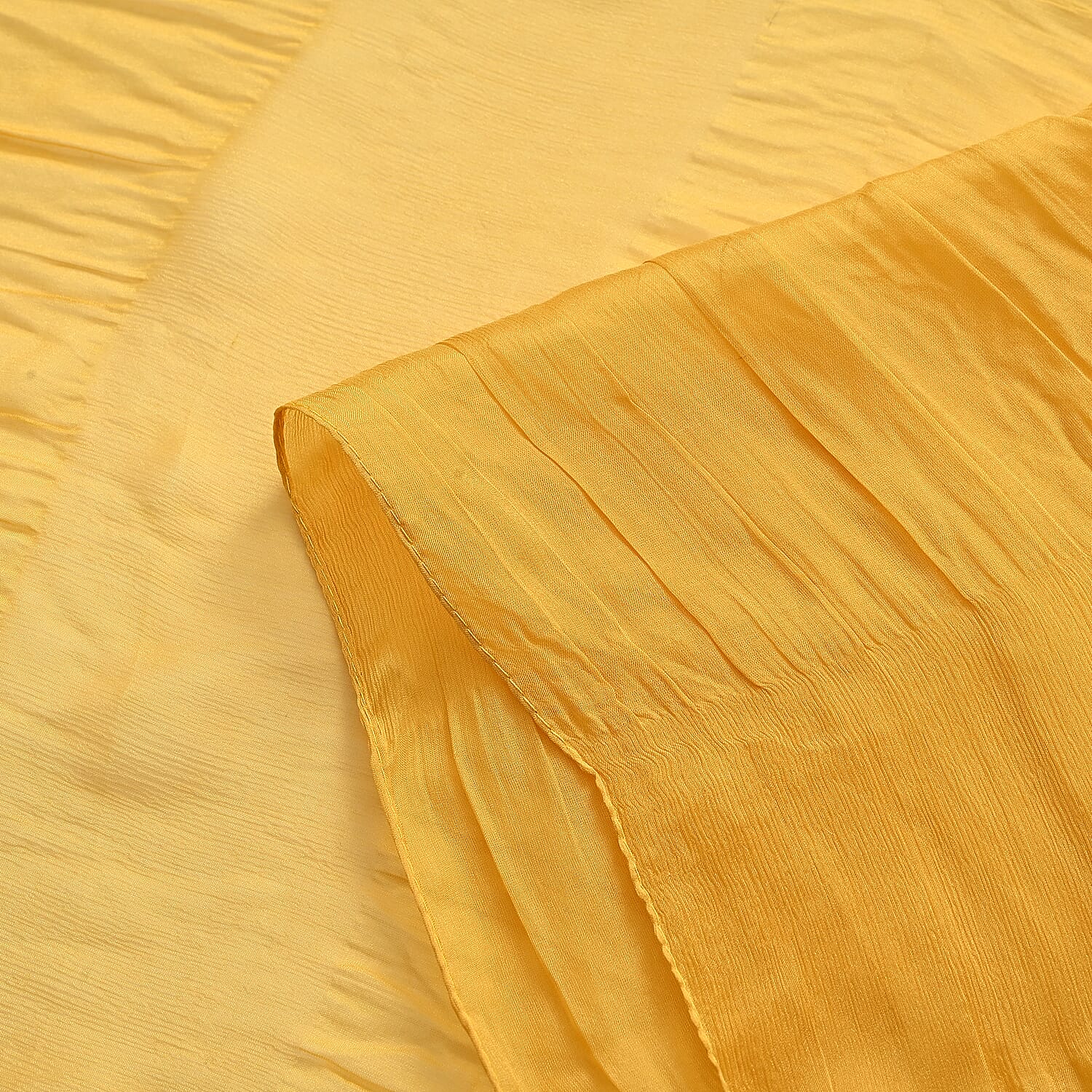 La Marey 100% Mulberry Silk Scarf (198 x 98cm) - Yellow