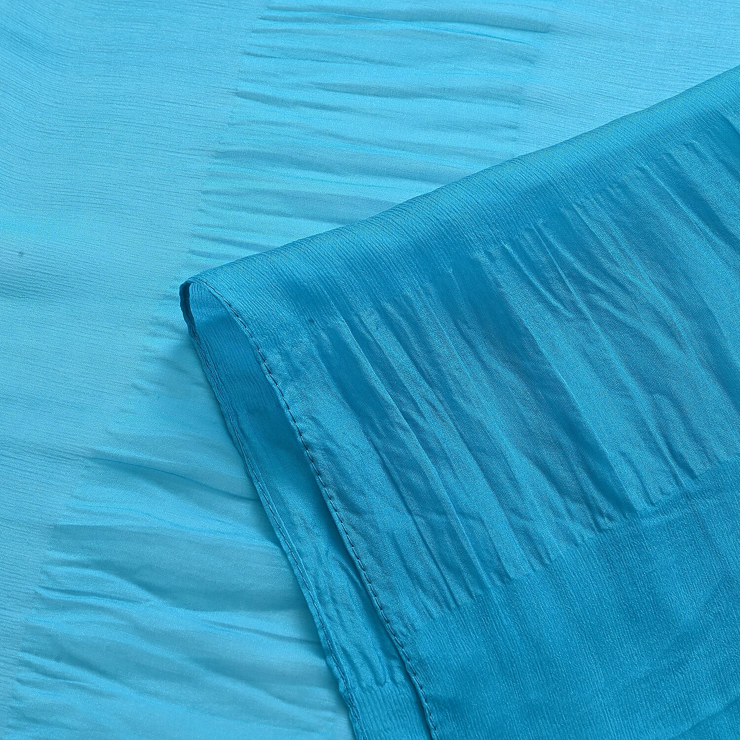 La Marey 100% Mulberry Silk Scarf (199 x 98cm) - Blue