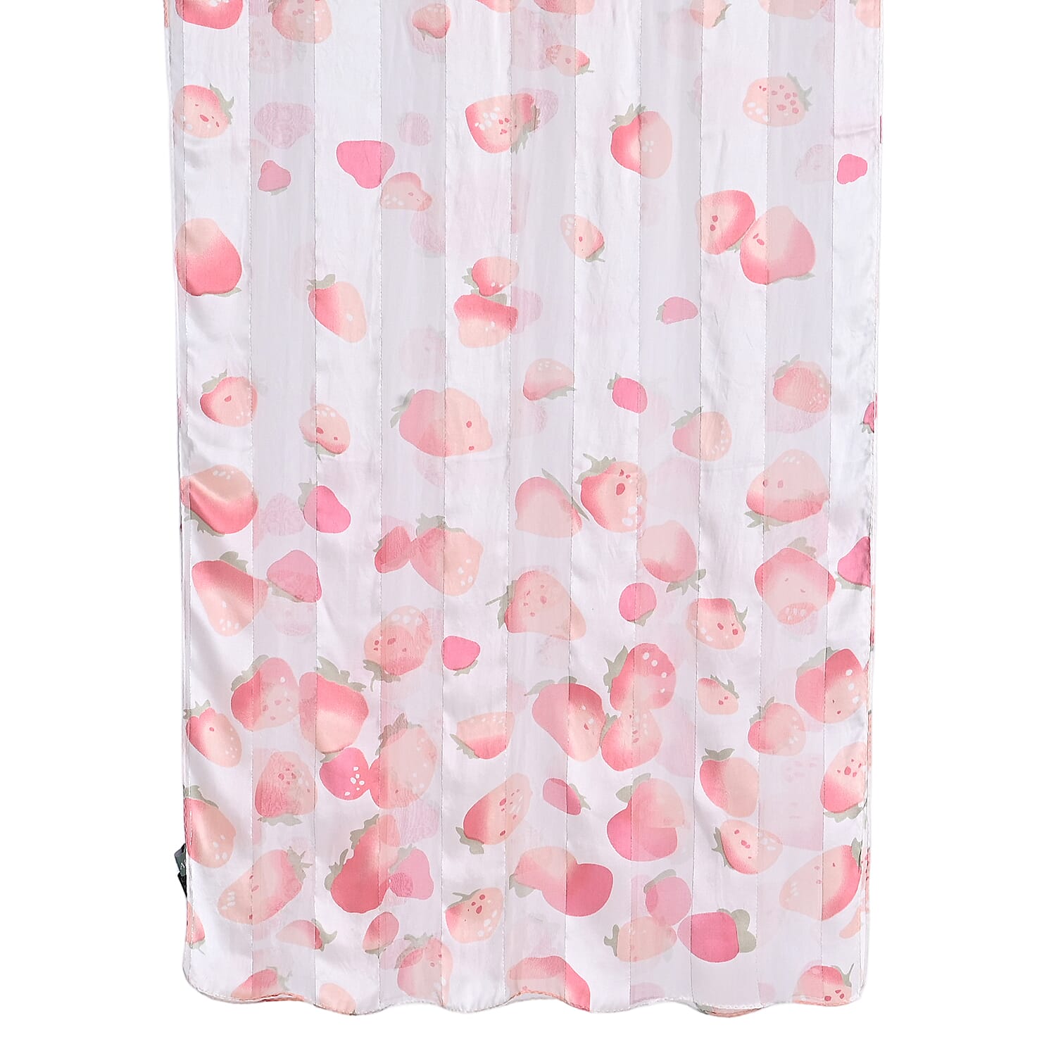 La Marey 100% Mulberry Silk Scarf (165 x 55cm) - Off-White & Red