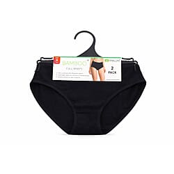 Palms Ladies Breathable Soft Bamboo-Blend Pack Of 2 Full Briefs 