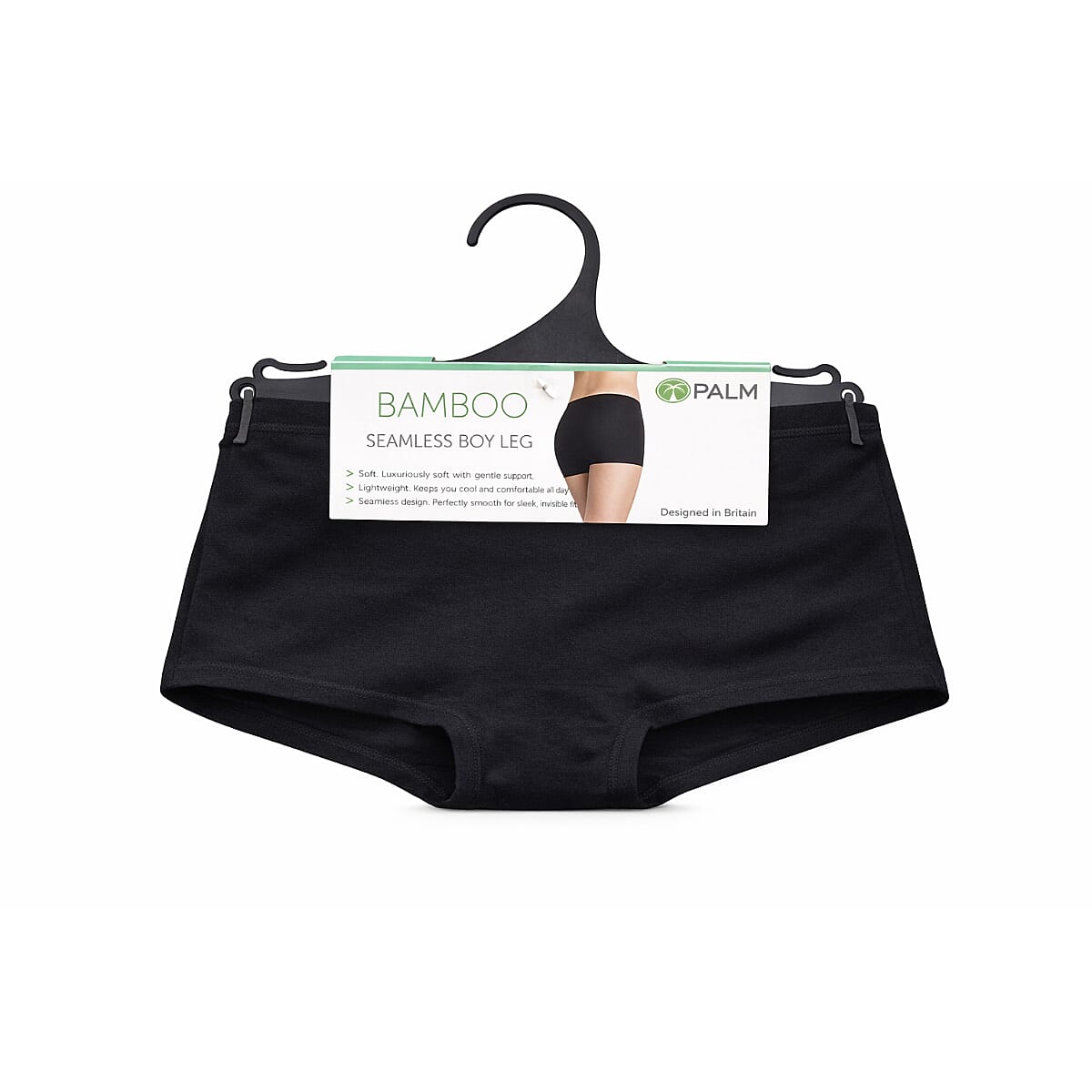 Palms-Ladies-Breathable-Soft-Bamboo-Blend-Pack-Of-2-Shorts-Size-M-Blac