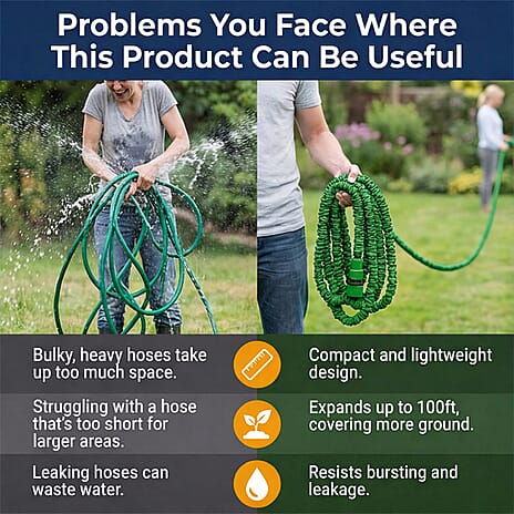 Latham - Hall 100Ft Expanding Hose Pipe - Green