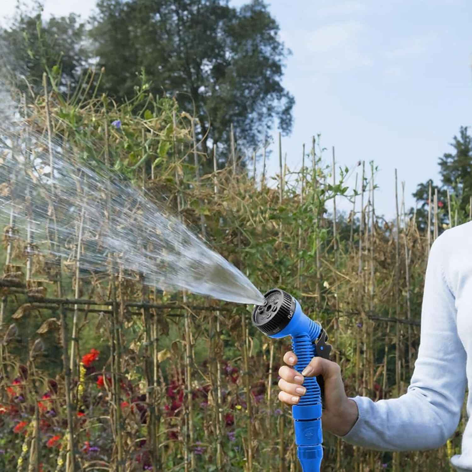 100ft Expandable Garden Hose with 7-Mode Spray Gun