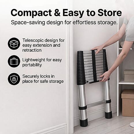 Lightweight 3.2 m Telescopic Ladder