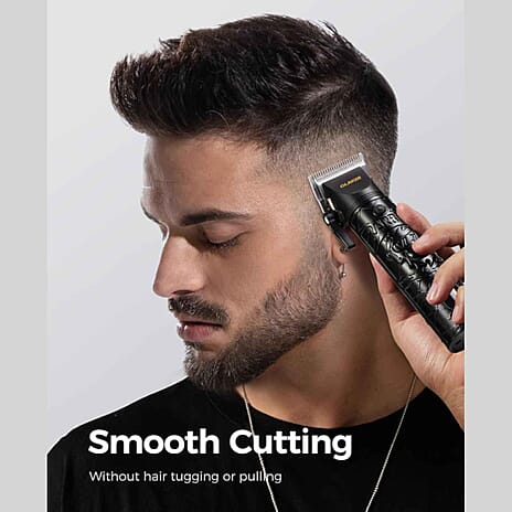 GLAKER  6-in-1 Cordless Trimmer with 17 Attachments for Beard, Face, Hair and Body - Black