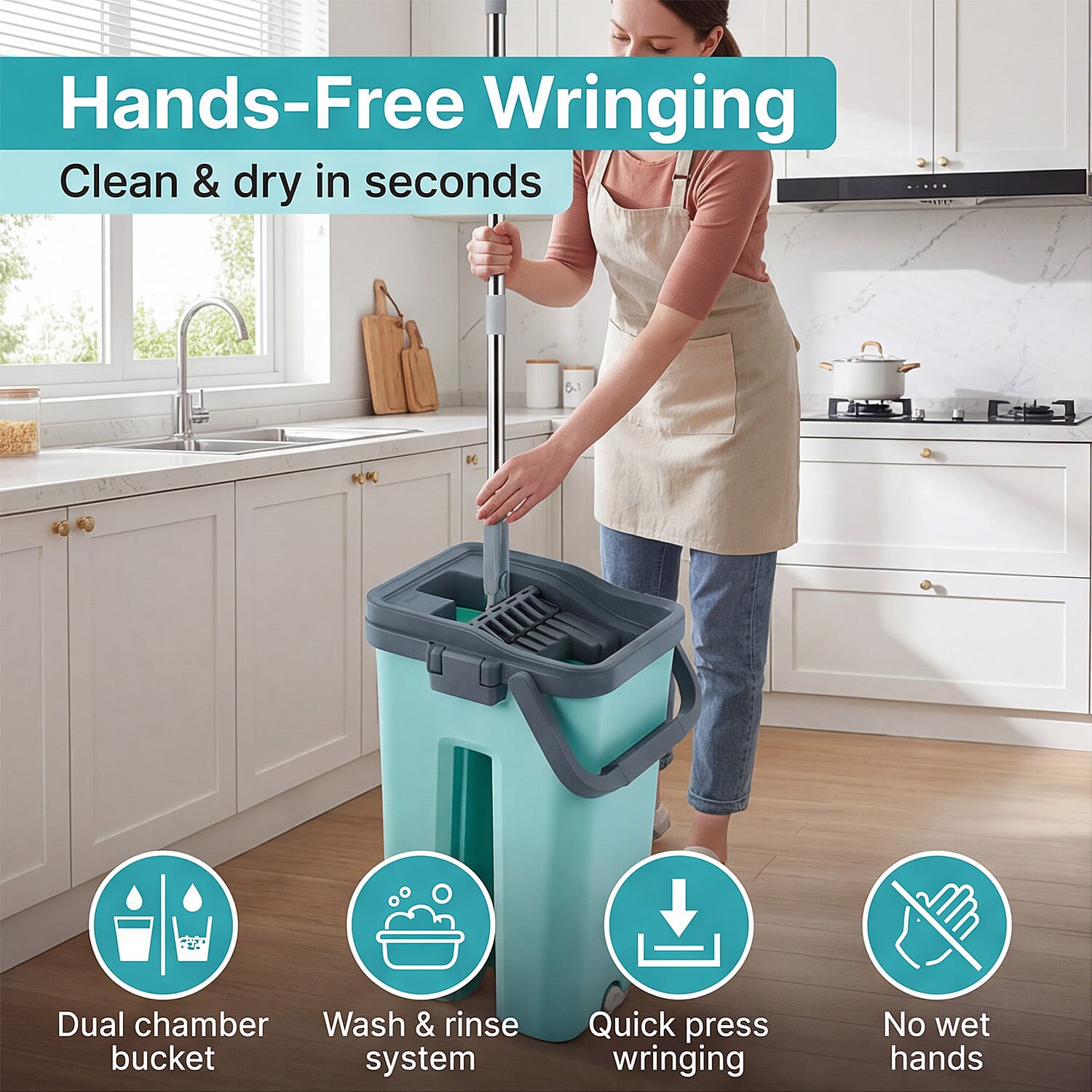 Aqua-Laser-Easy-Flat-Mop-1-x-Replacement-Cloth-Green