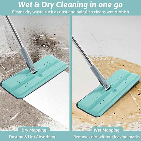 Aqua Laser Easy Flat Mop (1 x Replacement Cloth) - Green