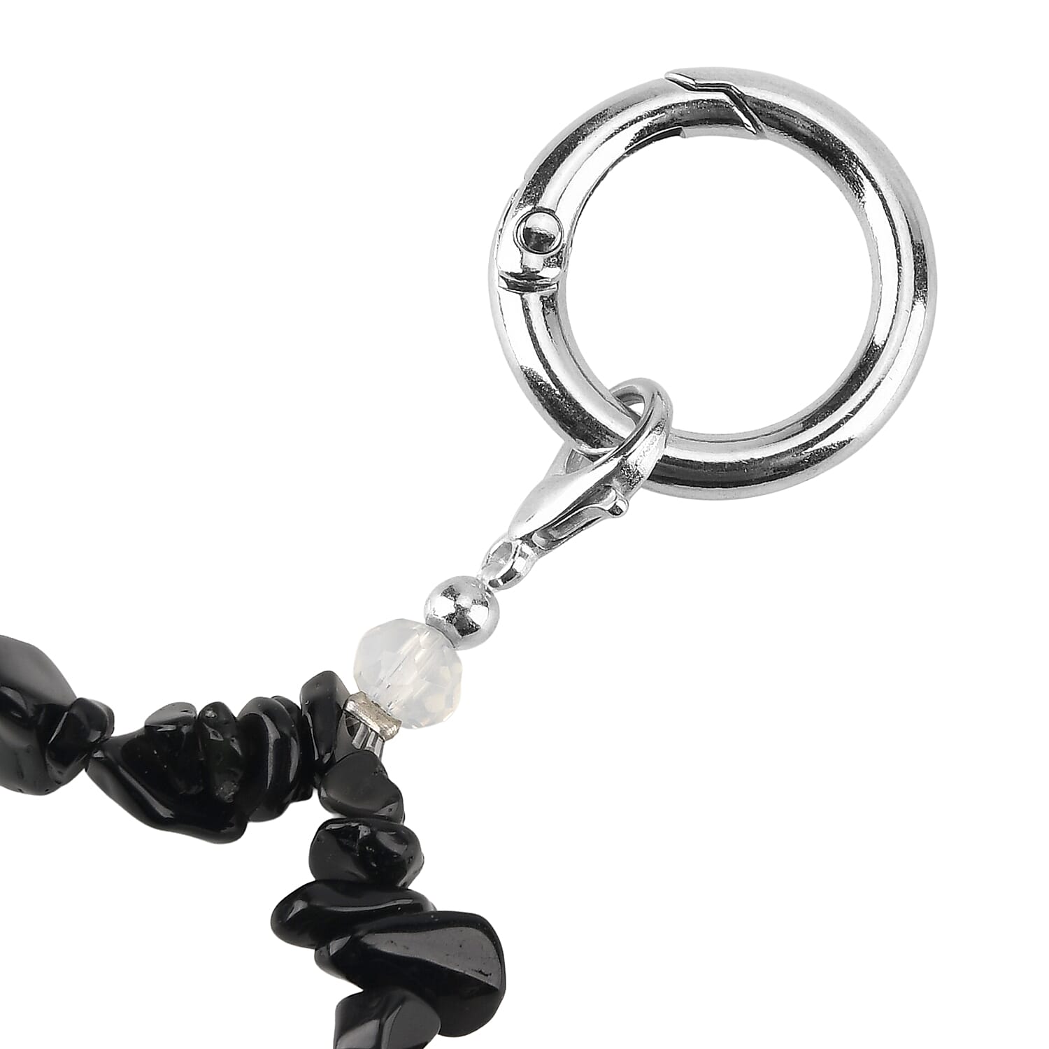 Set of 3 Natural Gemstone Chip Cellphone Chain Charms - 350 CT