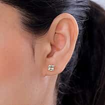 9K Yellow Gold AAA Turkizite Solitaire Stud Earring with Push Back 1.93 Ct.