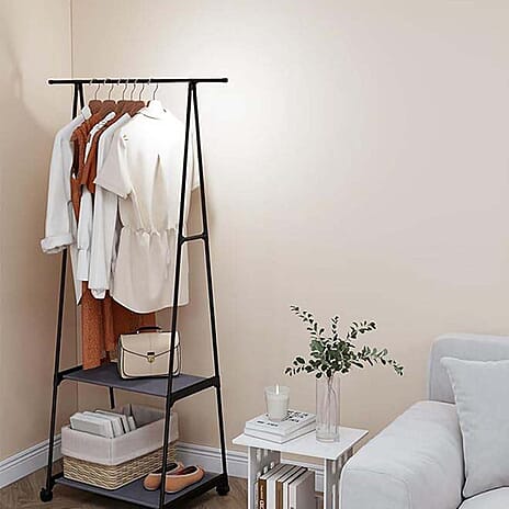 Hight Adjustable Clothes Rack - Black