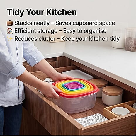 Set of 7 - Storage Container - White