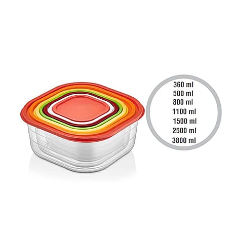 Set of 7 - Storage Container - White