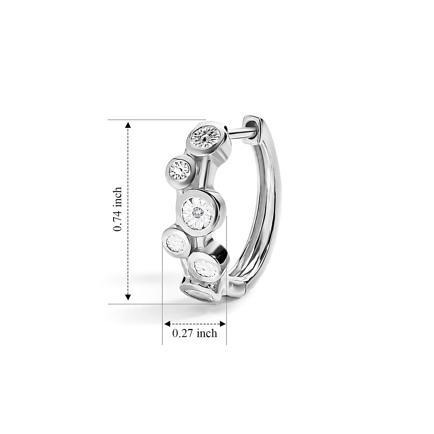 EverTrue - Natural White Diamond Hoop Earring 4.00 Ct.