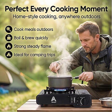 Portable Gas Stove - Black