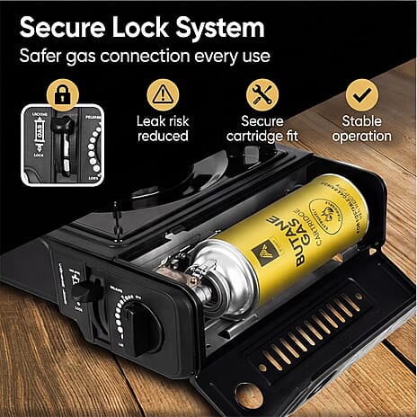 Portable Gas Stove - Black