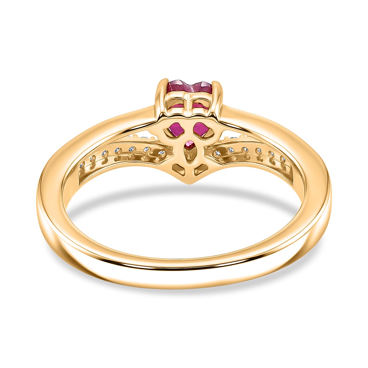 D'Joy White Zircon Fancy Ring in Sterling Silver