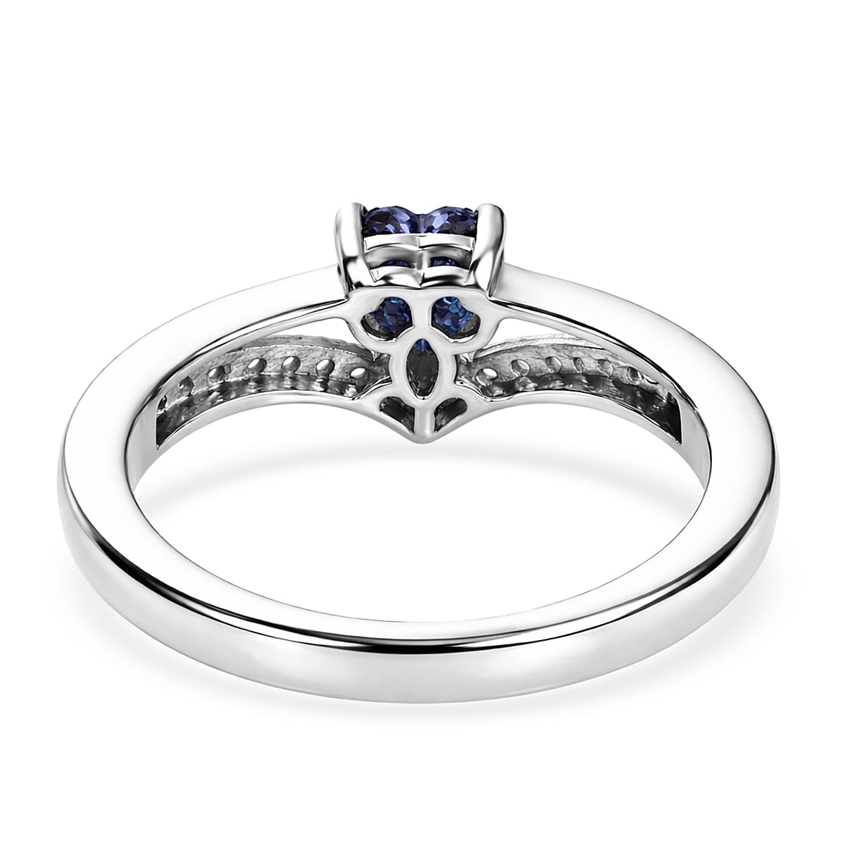 D'Joy White Zircon Fancy Ring in Sterling Silver