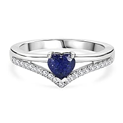 D'Joy White Zircon Fancy Ring in Sterling Silver